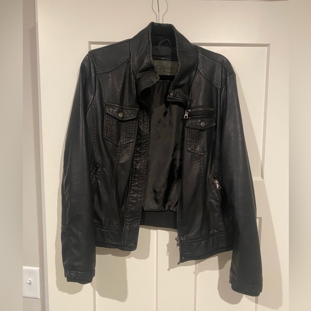 Faux leather jacket